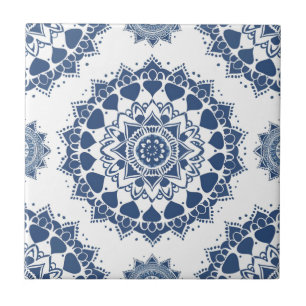 De Cerâmica Indigo Azulejo Blue Mandala Português