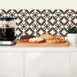 De Cerâmica inspiração geométrica no chão do azulejo marrom