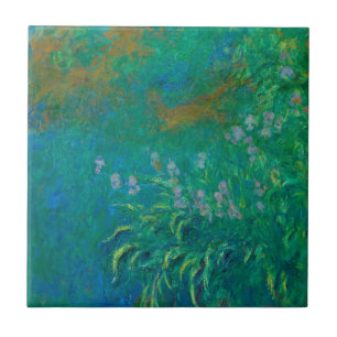 DE CERÂMICA  "IRISES" MONET FINO ART AZULEJO CERÂMICO