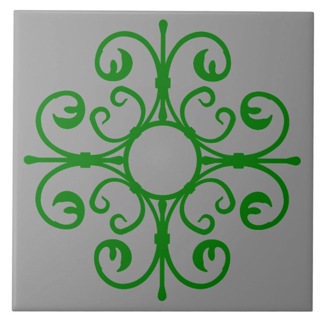 De Cerâmica Ironagem do ornamentado no Azulejo Verde (Frente)