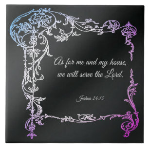 De Cerâmica Joshua 24:15 azulejo cerâmico