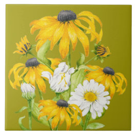 De Cerâmica Joyful Summer em um Azulejo cerâmico