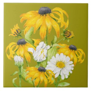 De Cerâmica Joyful Summer em um Azulejo cerâmico