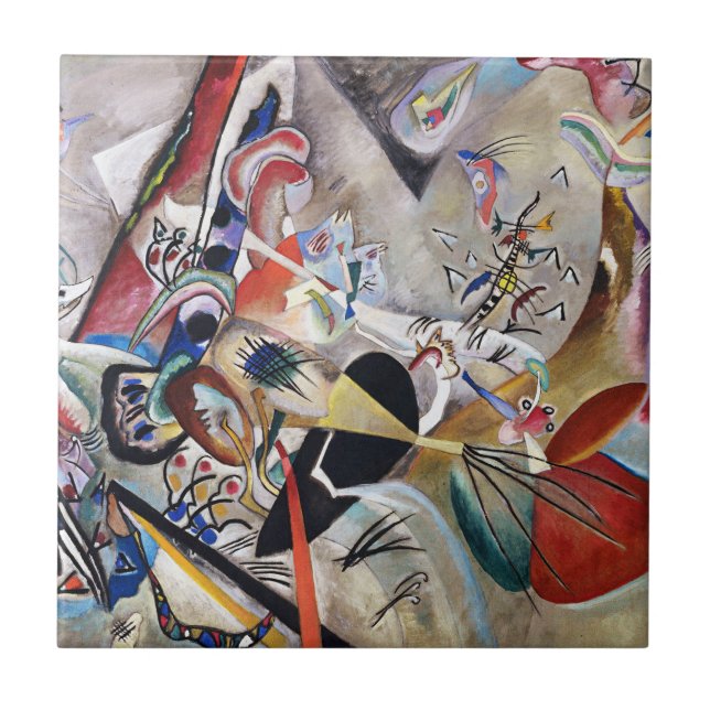De Cerâmica Kandinsky Na Azulejo Da Cinza (Frente)
