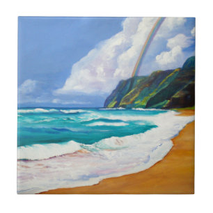 De Cerâmica Kauai Polihale Beach com o Azulejo Rainbow Cerâmi