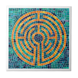 De Cerâmica LABYRINTH II 4.25x4.25 Azulejo cerâmico - Branco