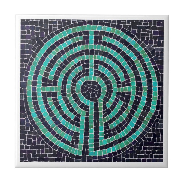 De Cerâmica LABYRINTH III 4.25x4.25 Azulejo cerâmico - Branco (Frente)
