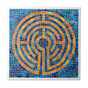 De Cerâmica LABYRINTH IV 4.25x4.25 Azulejo cerâmico - Branco