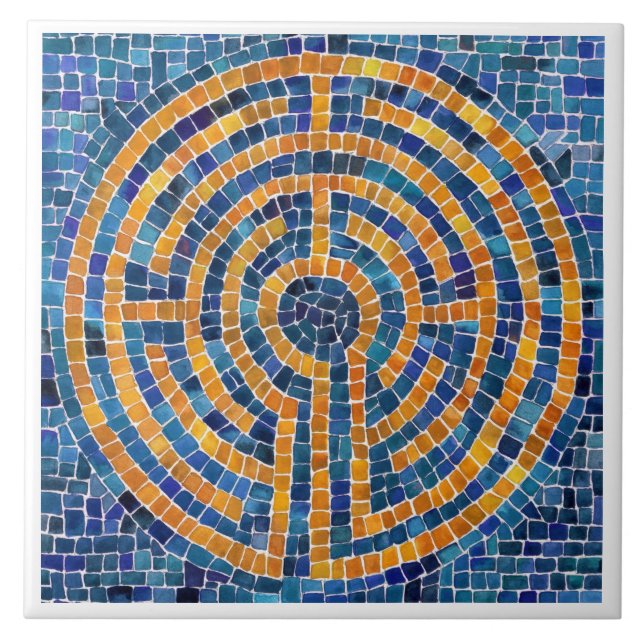 De Cerâmica LABYRINTH IV 6x6 Azulejo cerâmico - Branco (Frente)