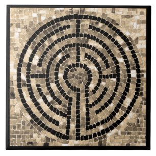 De Cerâmica LABYRINTH V 6x6 - Azulejo cerâmico preto