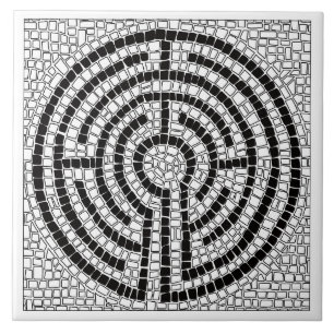 De Cerâmica LABYRINTH VII 6x6 Azulejo cerâmico - Branco
