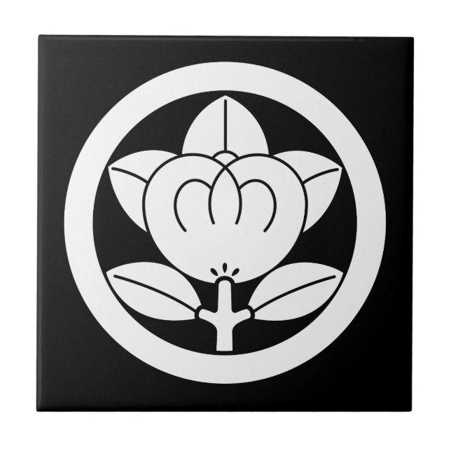 De Cerâmica Laranja mandarina num azulejo cerâmico circular (Frente)