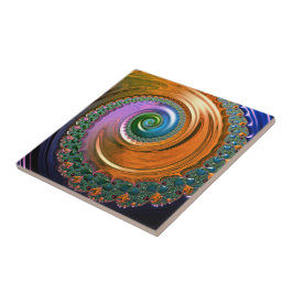 De Cerâmica Laranja Mandelbrot Rocha Azulejo cerâmico
