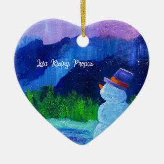 De Cerâmica Leia Ascensão Propes Snowman Sonhe Ornamento Cerâm