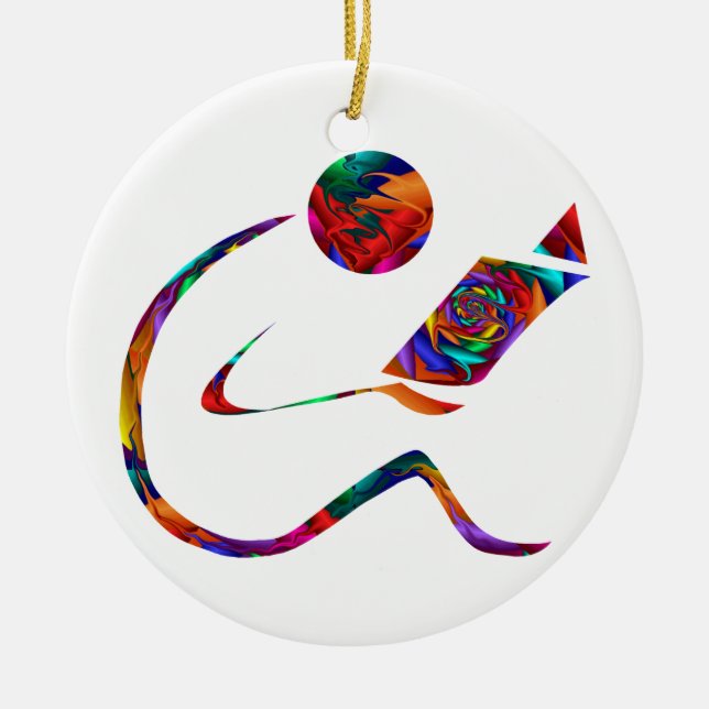 De Cerâmica Leitor - ornamento da fantasia (Frente)