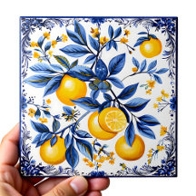 🍋 Lemon Azulejo com elementos azuis