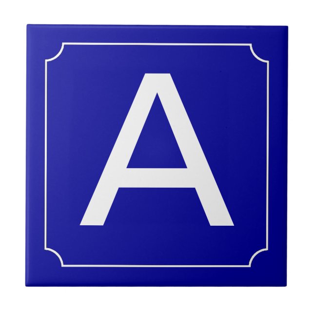 De Cerâmica Letra francesa Azulejo (Frente)