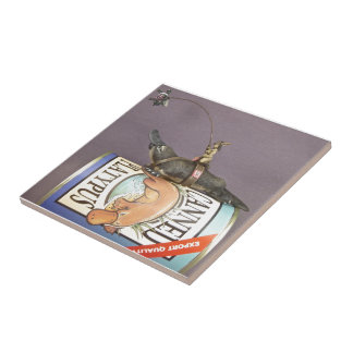 De Cerâmica Libby em um platypus em um azulejo