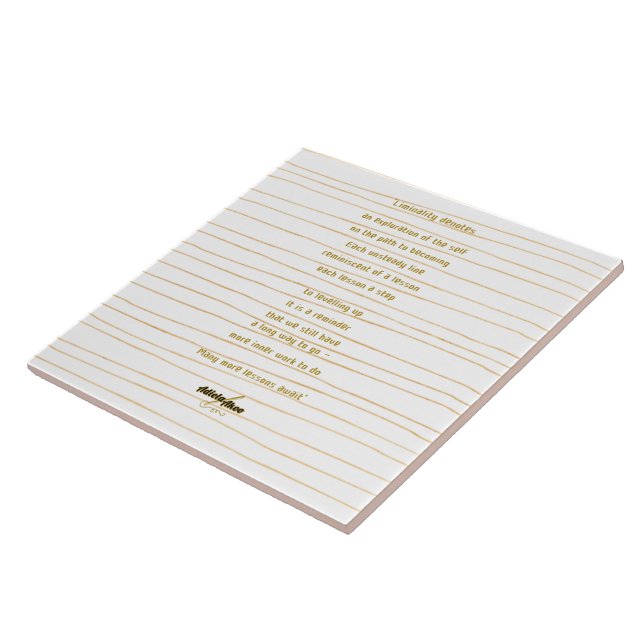 De Cerâmica Liminalidade Azulejo cerâmico da poeta Adiela Akoo (Lateral)