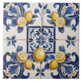 De Cerâmica Limões cerâmicos italianos Azulejo branco azul