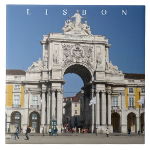 De Cerâmica Lisboa Rua Augusta Arch vê azulejo cerâmico