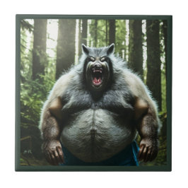 De Cerâmica Lobisomem Que Comeu O Pequeno azulejo Da Vila