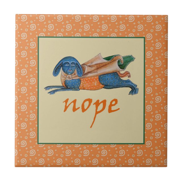 De Cerâmica Luttrell Psalter Critter Azulejo Cerâmico (Frente)