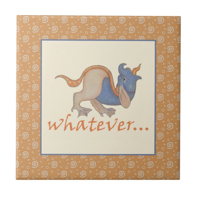 De Cerâmica Luttrell Psalter Critter Azulejo Cerâmico (Frente)