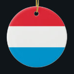 De Cerâmica Luxembourg embandeira o ornamento<br><div class="desc">Ornamento com a bandeira de Luxembourg.</div>