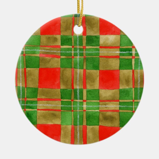 De Cerâmica MAC GREGOR TARTAN Ornamento do Círculo Cerâmico (Frente)