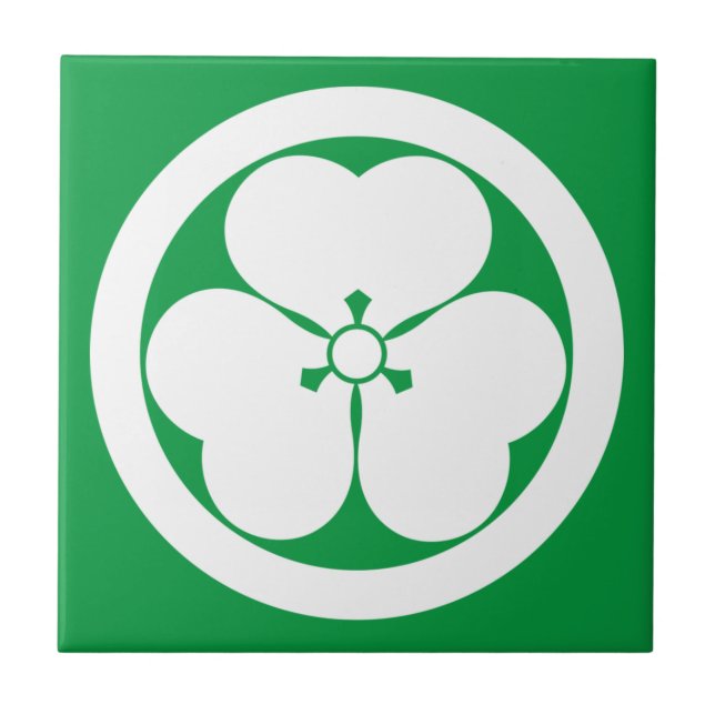 De Cerâmica Madeira cortada em círculo com azulejo cerâmico (Frente)