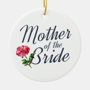 De Cerâmica Mãe da Caligrafia do Casamento Bride  Ornamento