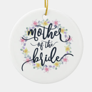 De Cerâmica Mãe da Caligrafia do Casamento Bride  Ornamento
