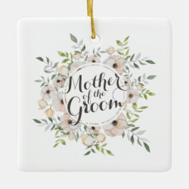De Cerâmica Mãe da Groom Watercolor | Ornamento