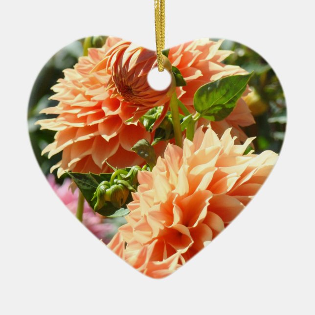 De Cerâmica Mãe e Filha! Ornamento Pendente Dálias (Frente)