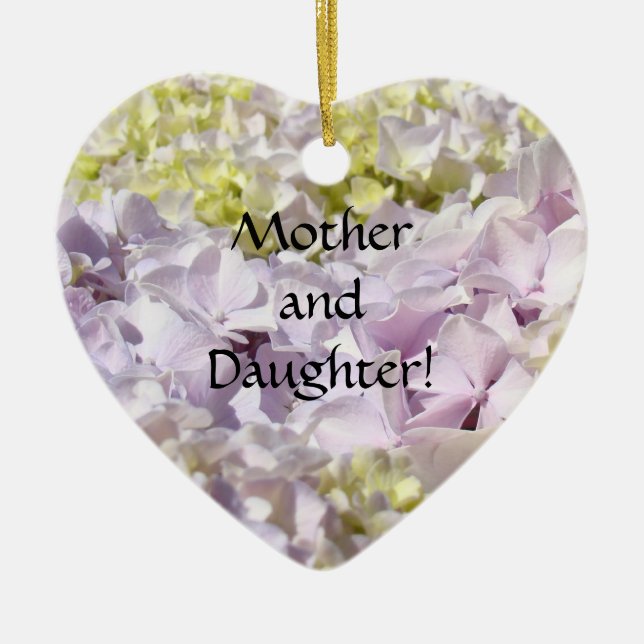 De Cerâmica Mãe & filha! Dos ornamento Hydrangeas para sempre (Frente)