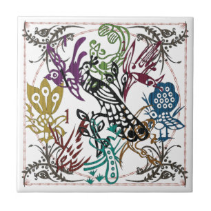 De Cerâmica Mah Jongg One Bams Azulejo