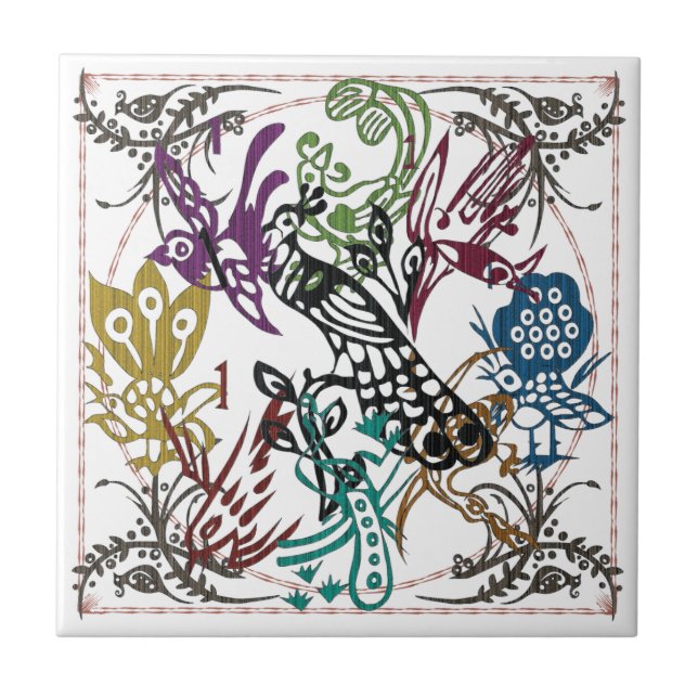 De Cerâmica Mah Jongg One Bams Azulejo (Frente)