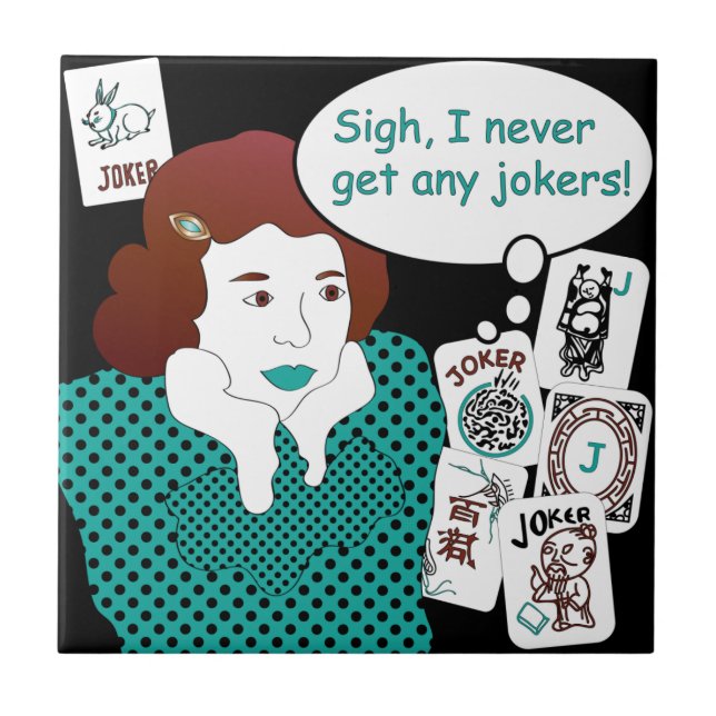 De Cerâmica Mah Jongg Sayings Azulejo (Frente)