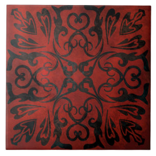 De Cerâmica mandala preto azulejo cerâmico romântico elegante