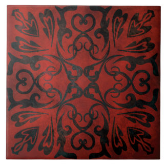 De Cerâmica mandala preto azulejo cerâmico romântico elegante