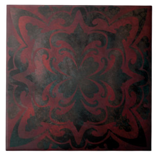 De Cerâmica mandala preto romântico elegante azulejo cerâmico