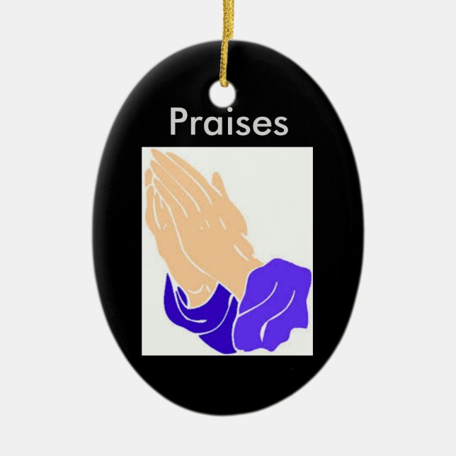 De Cerâmica Mãos Praying, ornamento dos elogios (Frente)