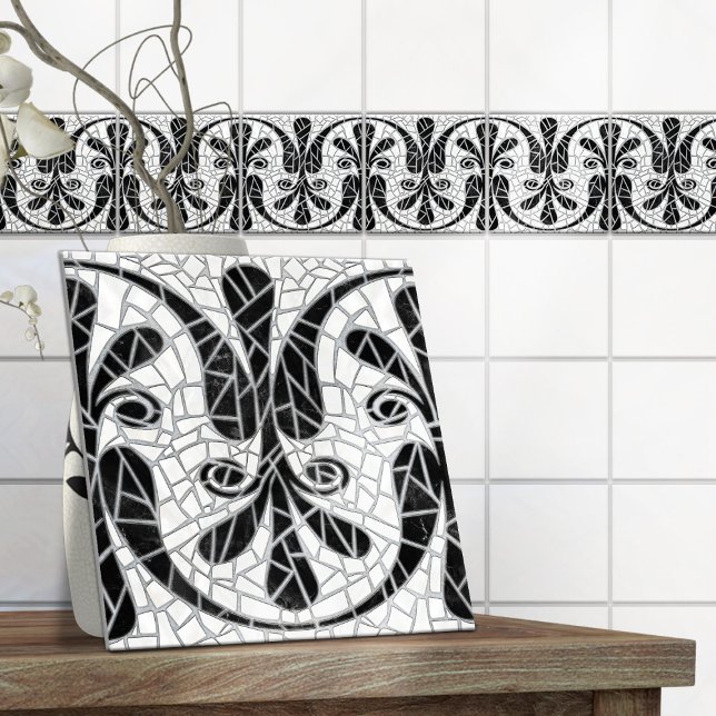 De Cerâmica Mármore Negro Mágico, Azulejo quebrado grego (Criador carregado)