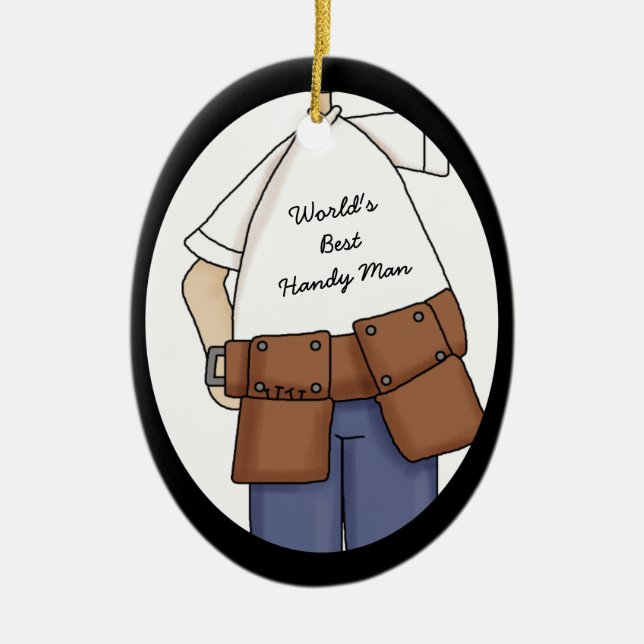 De Cerâmica Melhor Ornamento do Carpinteiro (Frente)