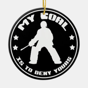 De Cerâmica Meu objetivo, ornamento do Goalie do hóquei em