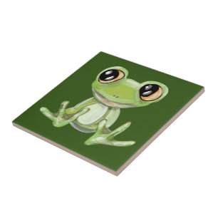 De Cerâmica Meu Outro Azulejo Cerâmico do Sapo Verde Amigo