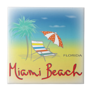 De Cerâmica Miami Beach, Flórida Palm Azulejo