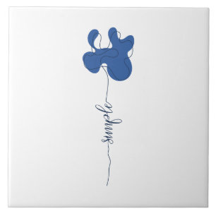 De Cerâmica Minimalismo Flor Simples Azulejo Cerâmico