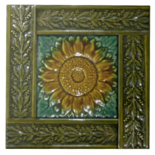 De Cerâmica Minton Stoke no Azulejo Trent Sunflower Majolica
